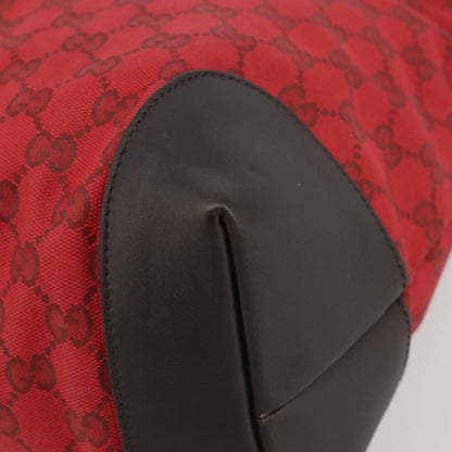 Gucci Original Zip GG Canvas with Leather, Red, Canvas, Tote Bag