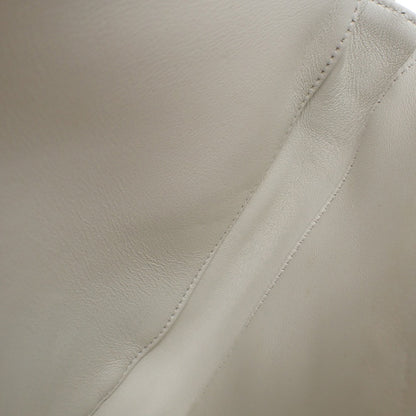 Celine Triangle Leather, White, Leather, Handbag