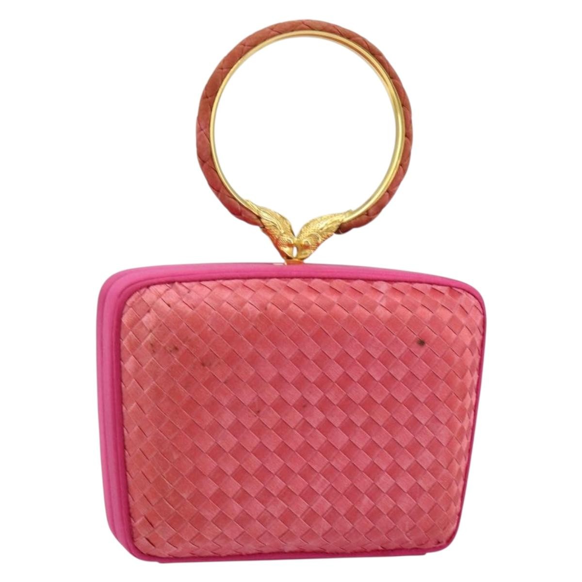 Bottega Veneta Intrecciato Clutch Satin, Pink, Satin, Clutch