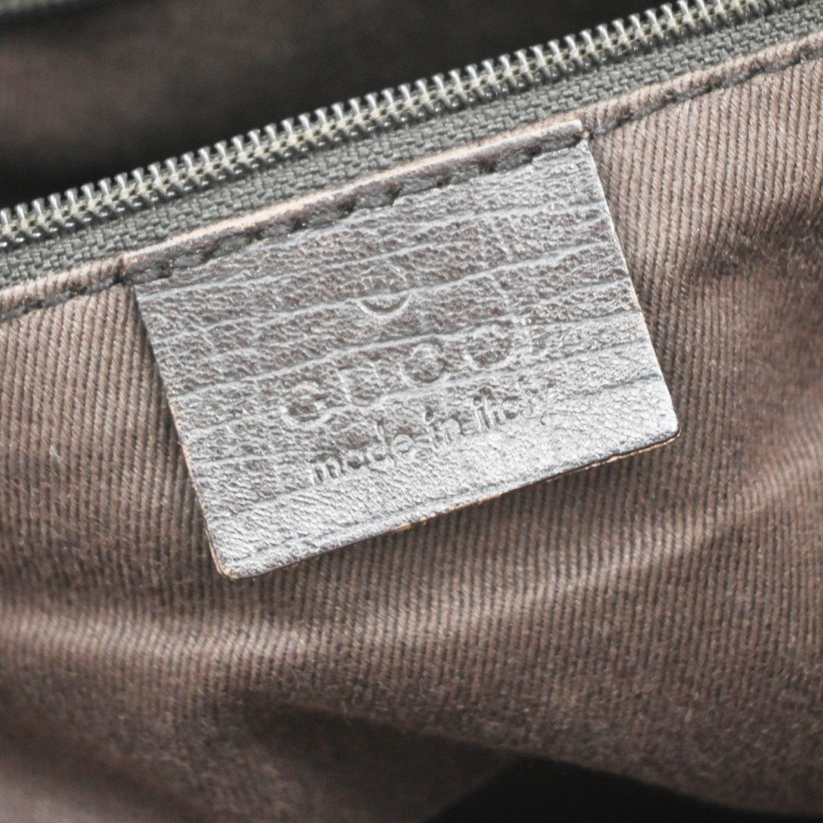 Gucci Belted Bucket GG Canvas with Leather, Brown, Canvas, Tote Bag
