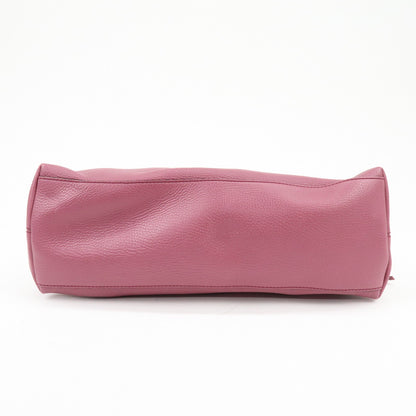 Gucci Soho Chain Strap Leather, Purple, Leather, Shoulder Bag