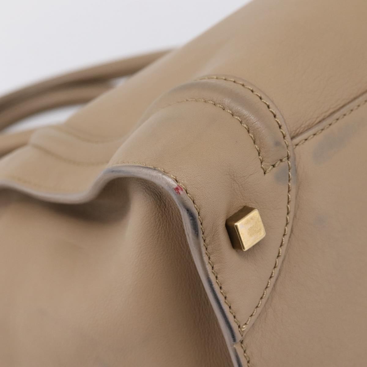 Celine Shopper Luggage Leather, Beige, Leather, Handbag