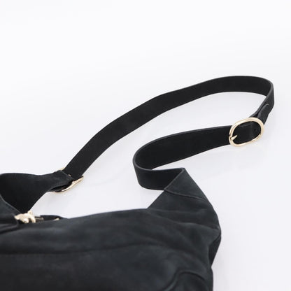 Gucci Jackie O Suede, Black, Leather, Handbag