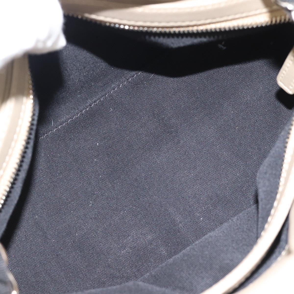 Chanel Just Mademoiselle Quilted Patent, Beige, Patent Leather, Handbag