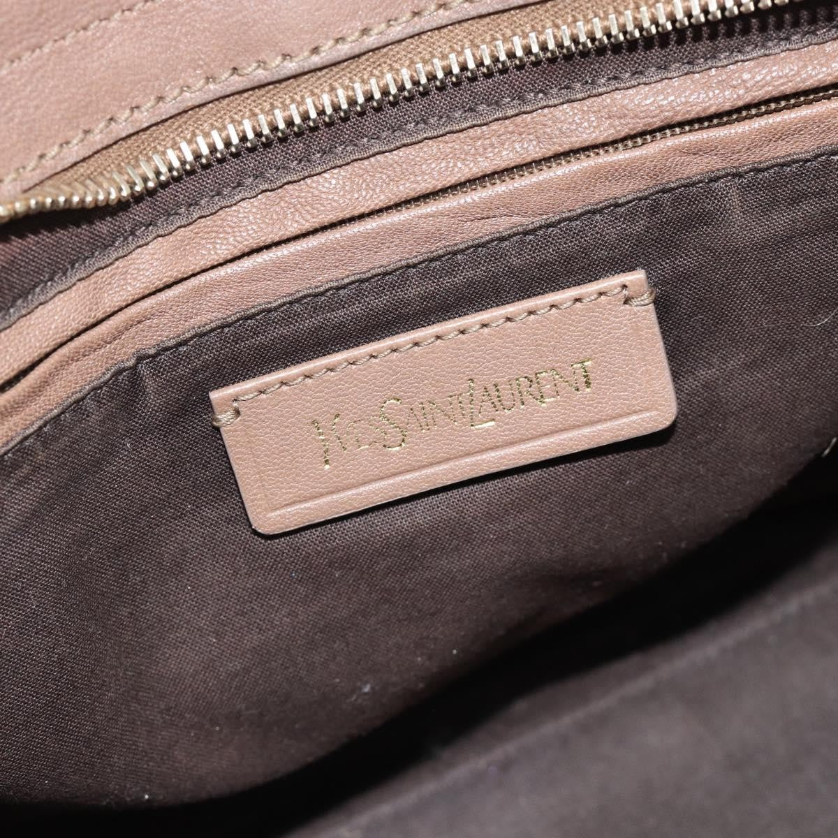 Saint Laurent Chyc Cabas Leather, Brown, Leather, Tote Bag