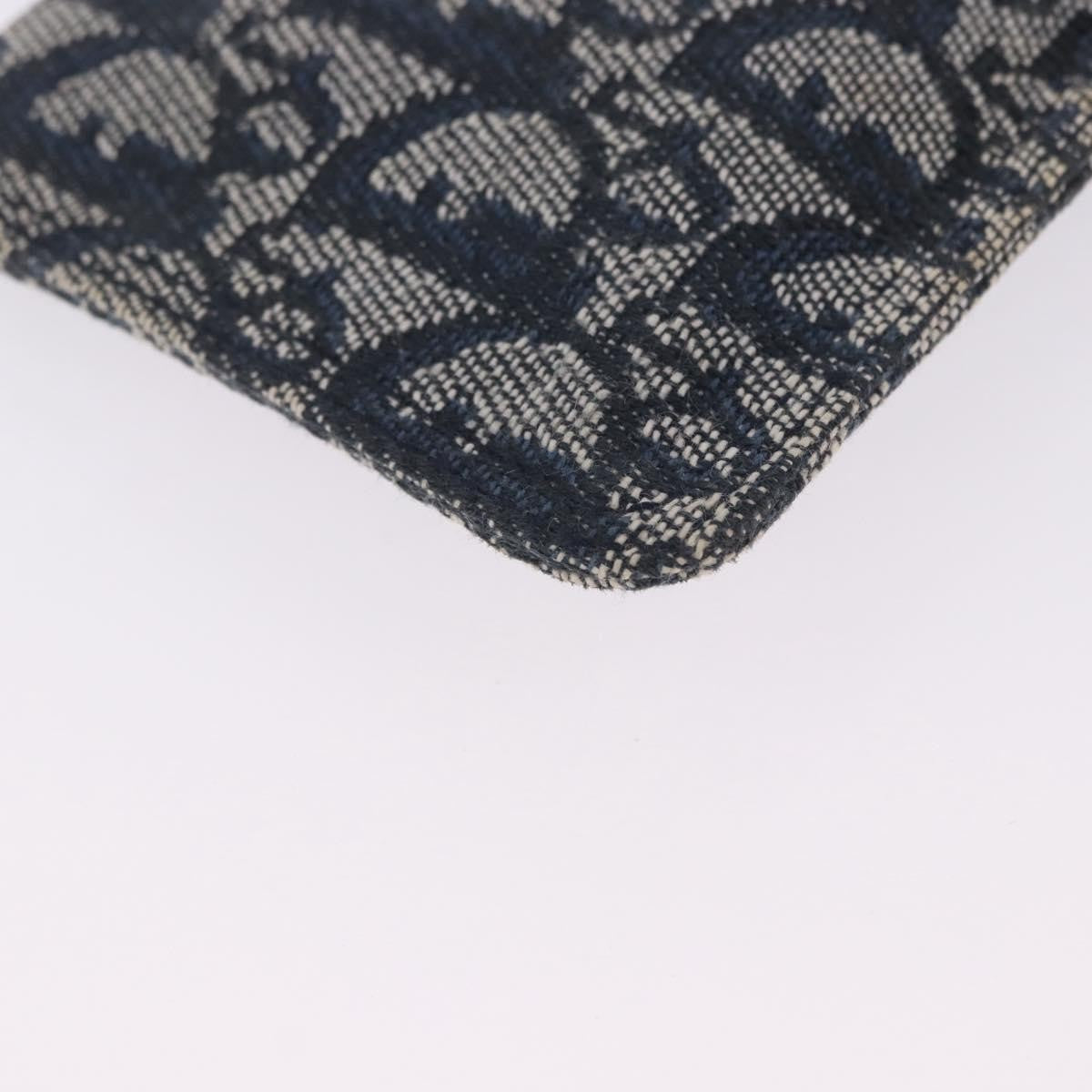 Christian Dior A5 Pouch Oblique Canvas, Navy, Canvas, Clutch