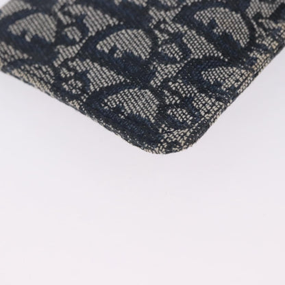 Christian Dior A5 Pouch Oblique Canvas, Navy, Canvas, Clutch