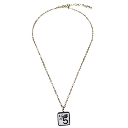 Chanel CC No.5 Pendant Metal, Gold, Gold Plated, Necklace