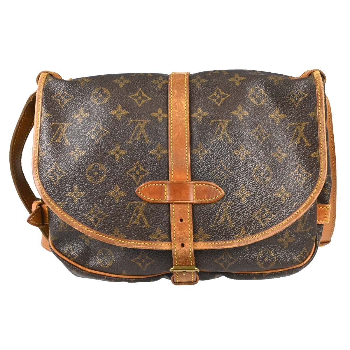 Louis Vuitton Saumur Monogram Canvas, Brown, Canvas, Shoulder Bag