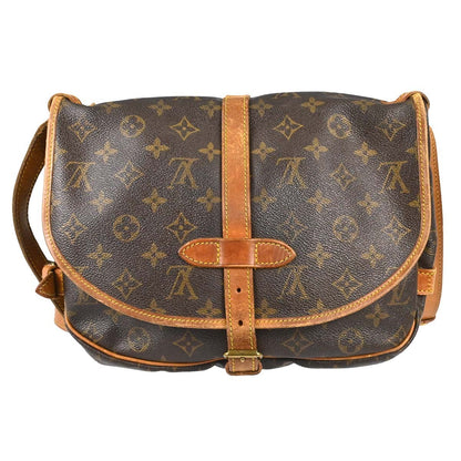 Louis Vuitton Saumur Monogram Canvas, Brown, Canvas, Shoulder Bag