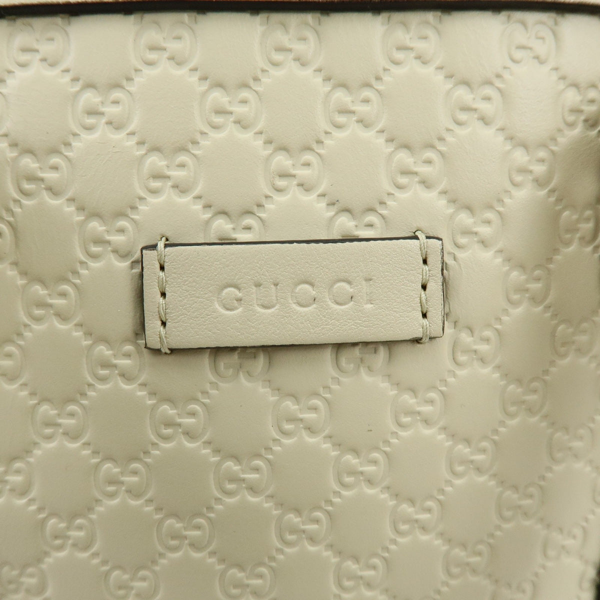 Gucci Convertible Dome Satchel Guccissima Leather, White, Leather, Handbag