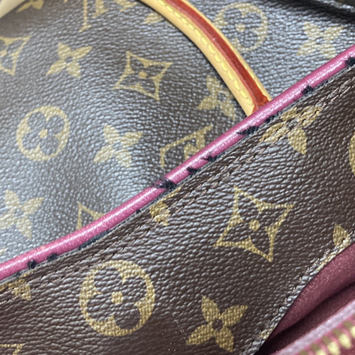 Louis Vuitton Pallas Tote Monogram Canvas with Leather, Brown, Leather, Handbag