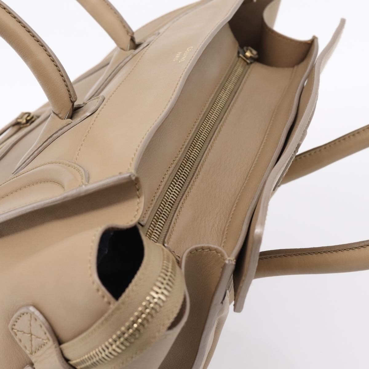 Celine Shopper Luggage Leather, Beige, Leather, Handbag
