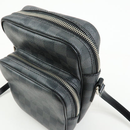 Louis Vuitton Rem Damier Graphite, Black, Canvas, Handbag