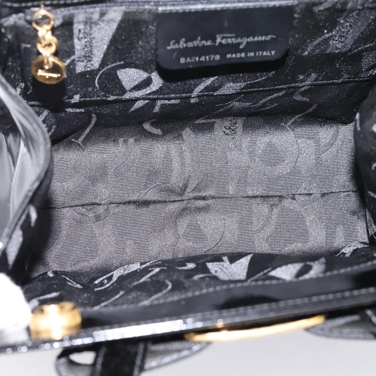 Salvatore Ferragamo Convertible Vara Bow Patent Leather, Black, Patent Leather, Handbag