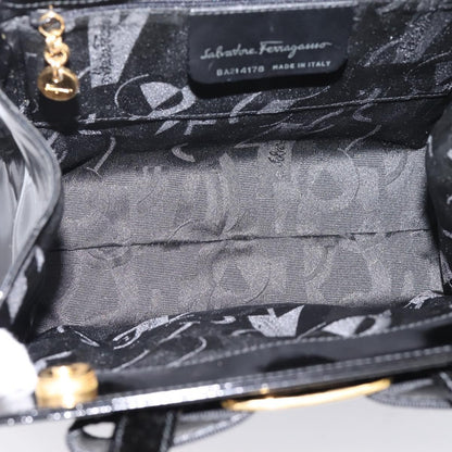 Salvatore Ferragamo Convertible Vara Bow Patent Leather, Black, Patent Leather, Handbag