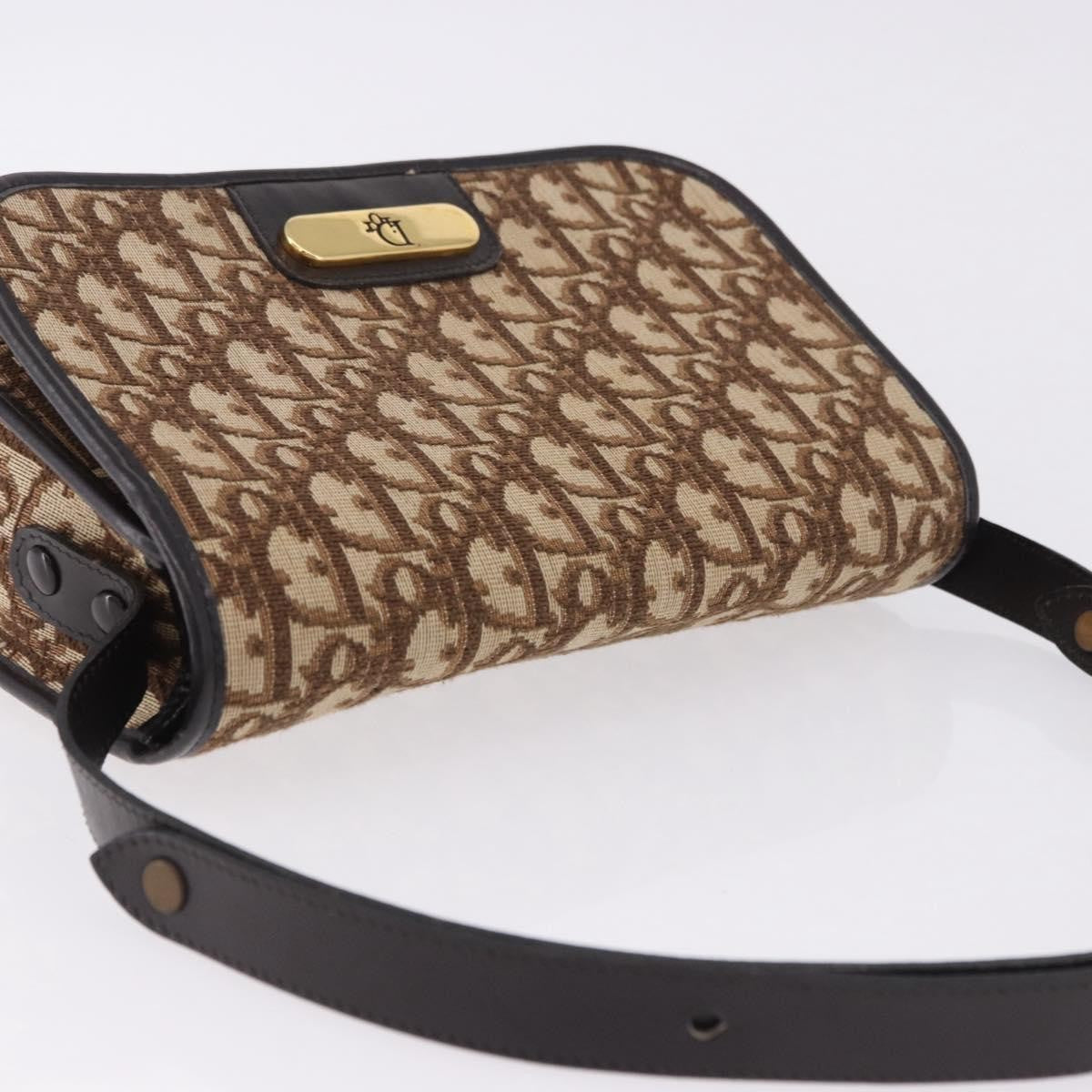 Christian Dior Trotter shoulder bag Sequins, Beige, Canvas, Shoulder Bag