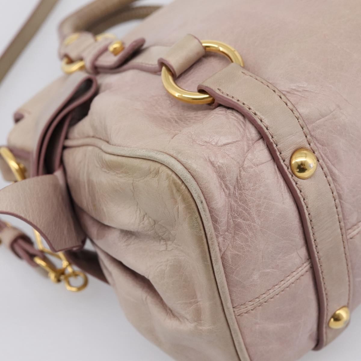 Miu Miu Vitello Lux Leather, Pink, Leather, Handbag