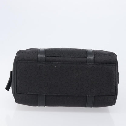 Celine Boston C Macadam Canvas, Black, Canvas, Handbag