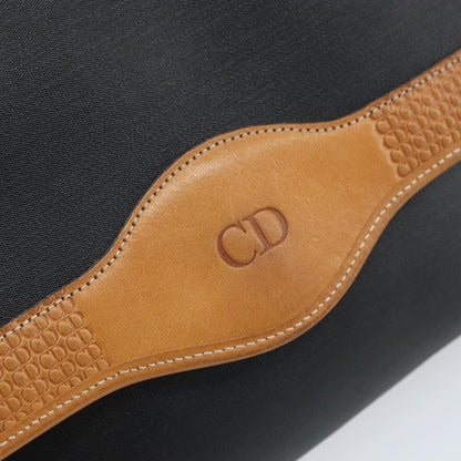 Christian Dior CD Shoulder bag Canvas and Leather, Black, Canvas, Shoulder Bag