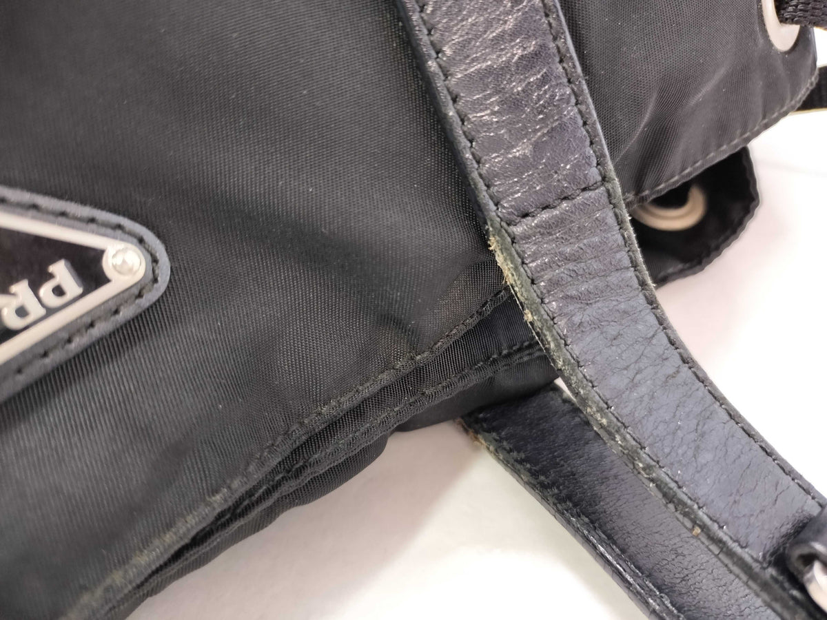 Prada Tessuto Pocket Tote Nylon, Black, Nylon, Tote Bag