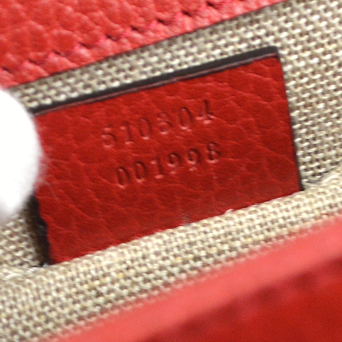 Gucci Interlocking Leather, Red, Leather, Shoulder Bag