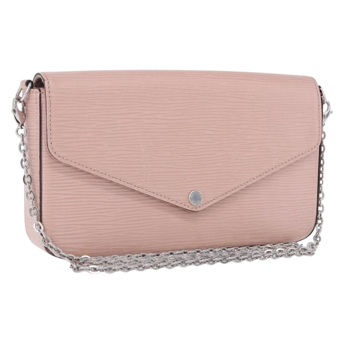 Louis Vuitton Felicie Chain Epi Leather, Pink, Leather, Clutch