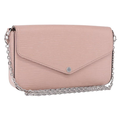Louis Vuitton Felicie Chain Epi Leather, Pink, Leather, Clutch