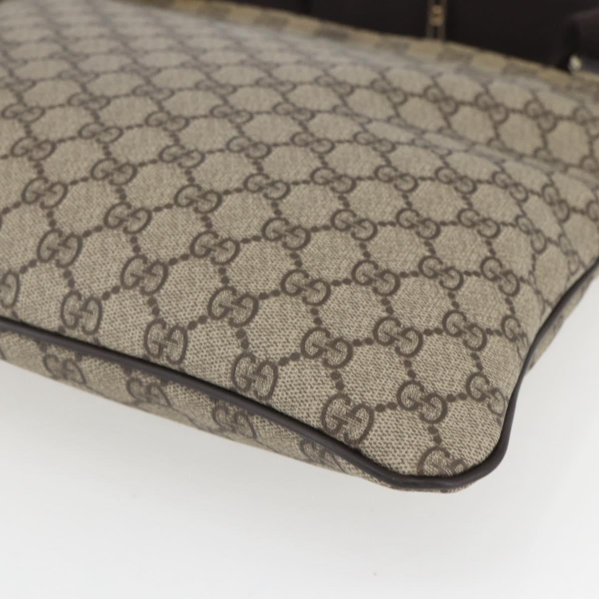 Gucci Zip Top Messenger GG Coated Canvas, Beige, Canvas, Shoulder Bag