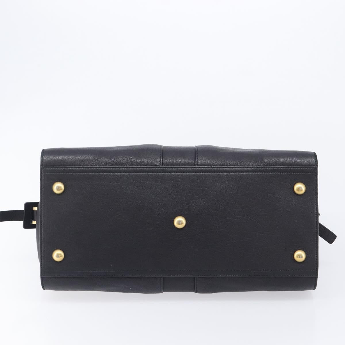Saint Laurent Classic Y Cabas Leather, Black, Leather, Tote Bag