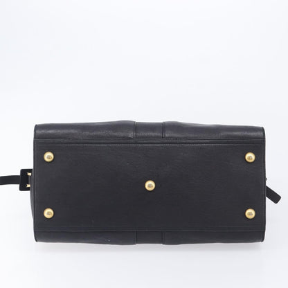 Saint Laurent Classic Y Cabas Leather, Black, Leather, Tote Bag