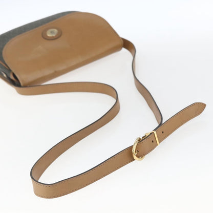 Christian Dior Vintage Honeycomb Flap Canvas and Leather, Khaki, Canvas, Shoulder Bag
