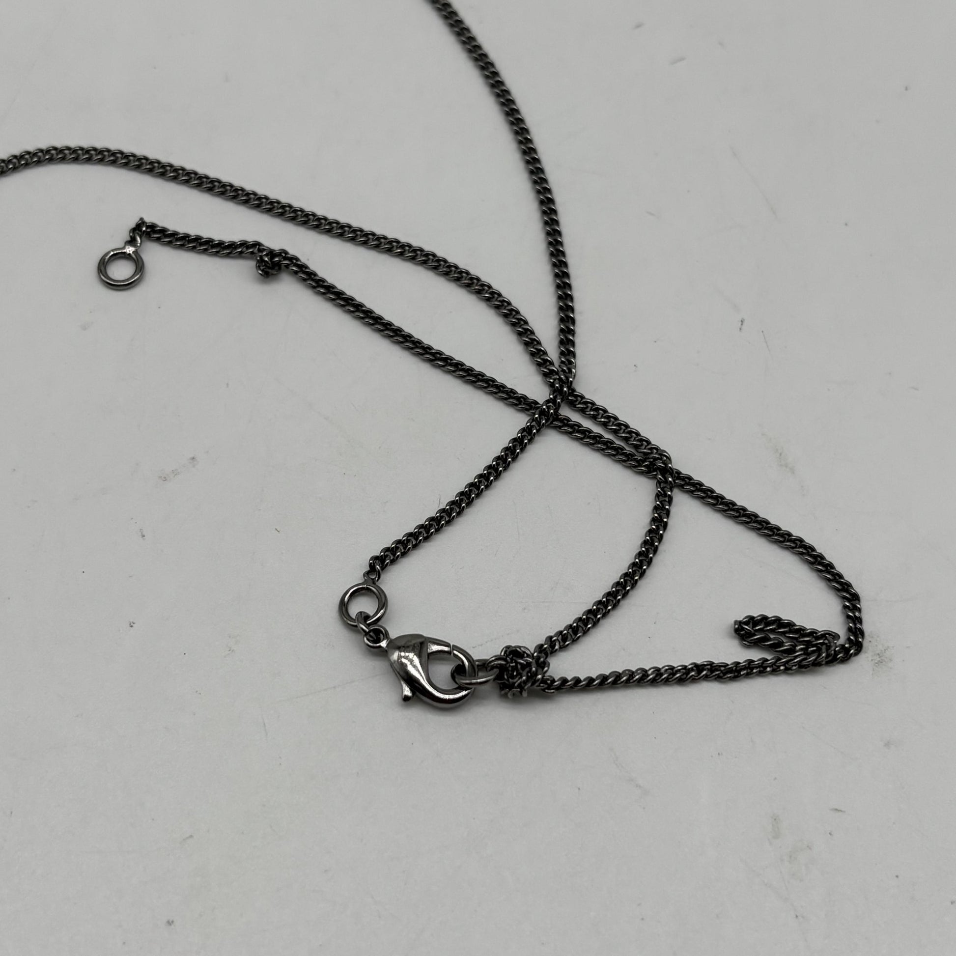 Chanel CC Heart Pendant Metal and Crystal Embellished Resin, Silver, Silver, Necklace