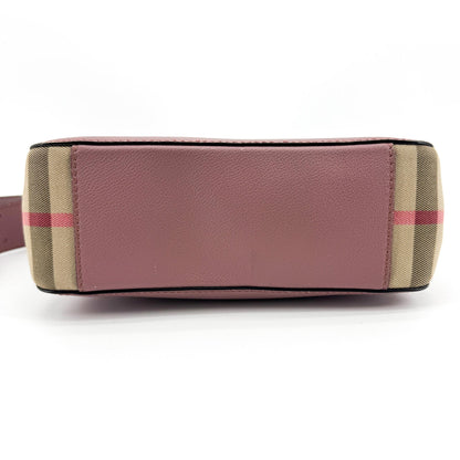 Burberry Helmsley Leather, Pink, Calfskin, Handbag