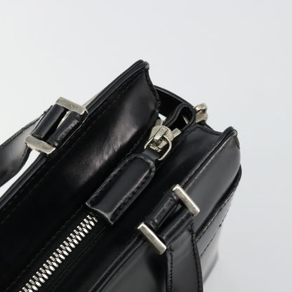 Salvatore Ferragamo Double Gancini Side Buckle Leather, Black, Leather, Tote Bag