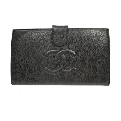 Chanel Timeless CC French Caviar, Black, Leather, Wallet