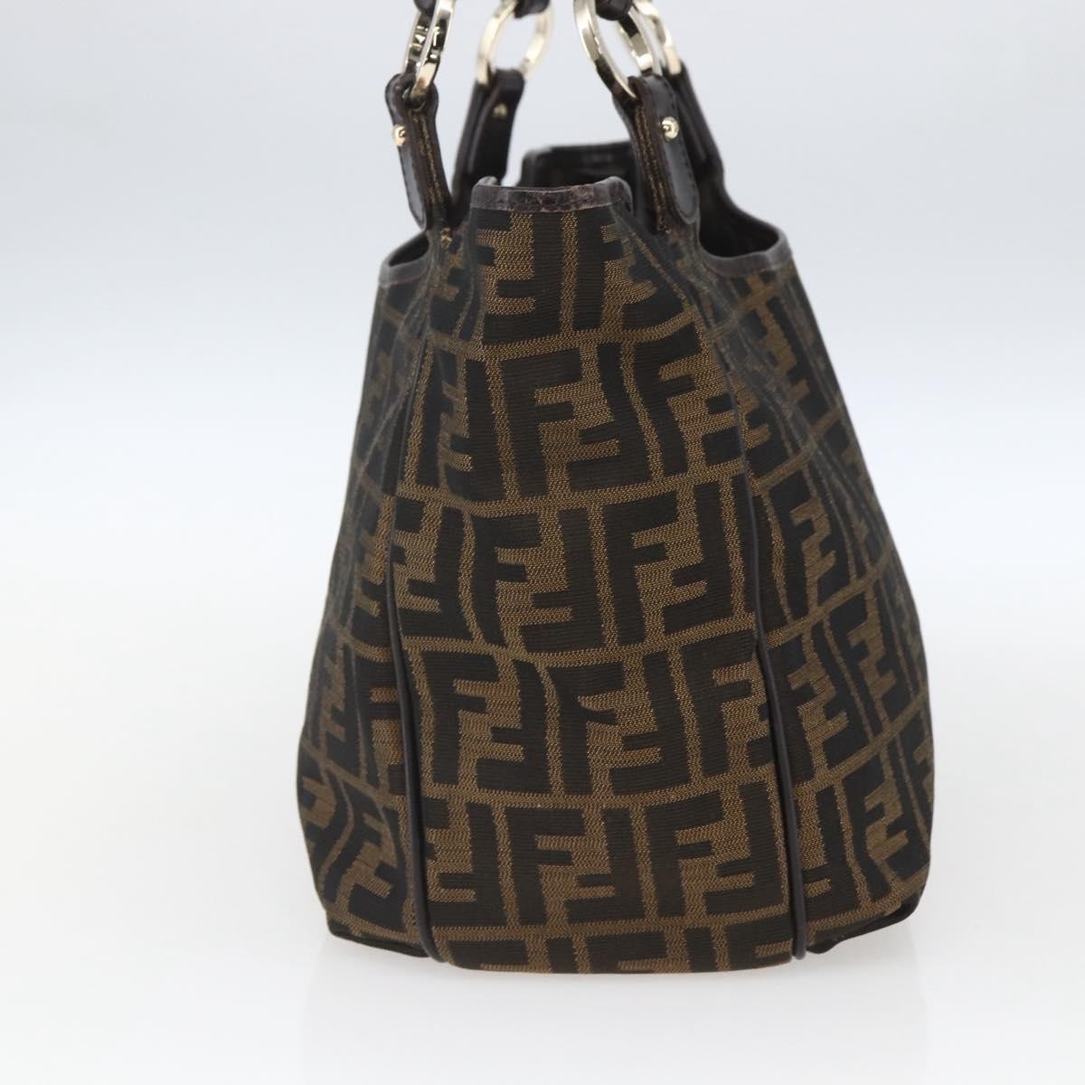 Fendi Chef Pleated Shopping Tote Zucca Canvas, Brown, Canvas, Tote Bag