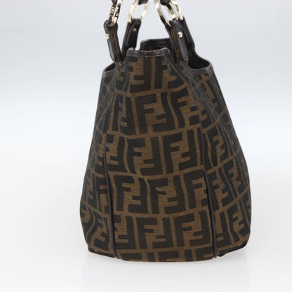 Fendi Chef Pleated Shopping Tote Zucca Canvas, Brown, Canvas, Tote Bag