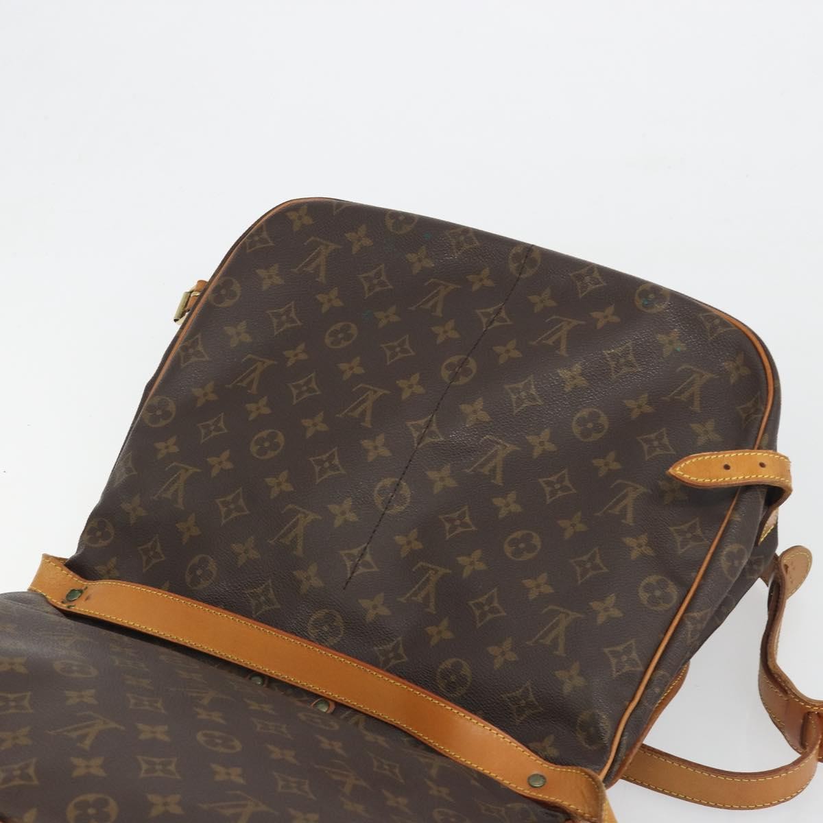 Louis Vuitton Saumur Monogram, Brown, Canvas, Shoulder Bag