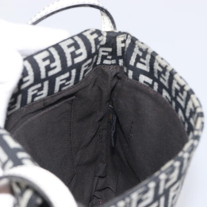 Fendi Vintage Flap Zucchino Canvas, Black, Canvas, Crossbody Bag