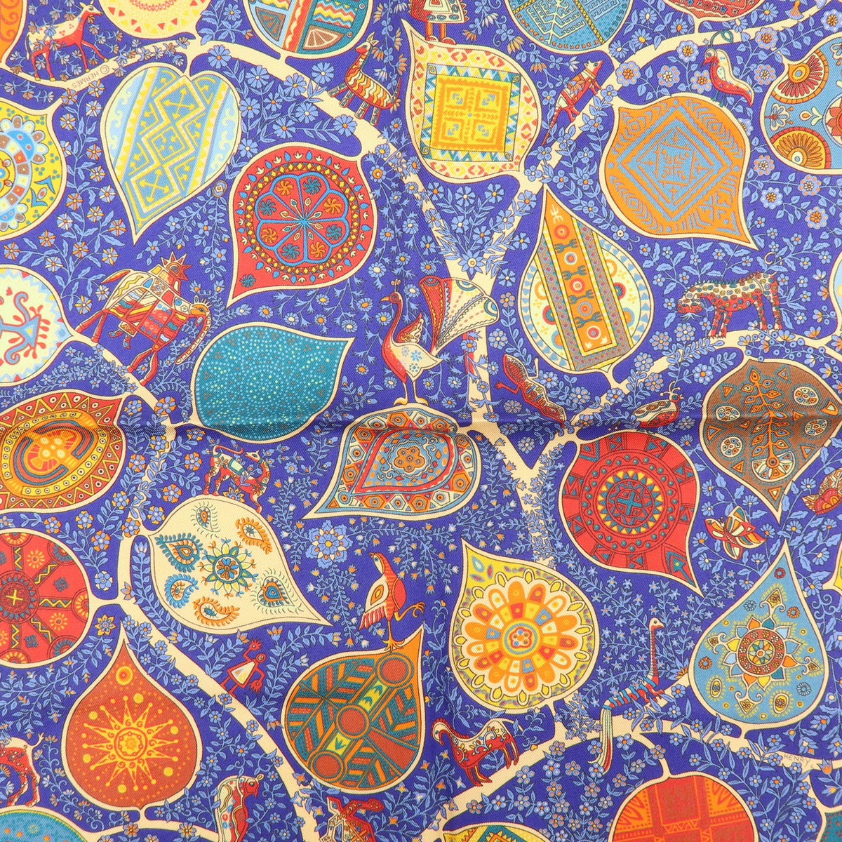 Hermes Carré 45 Les Capucines 100% Silk, Multicolour, Silk, Scarf