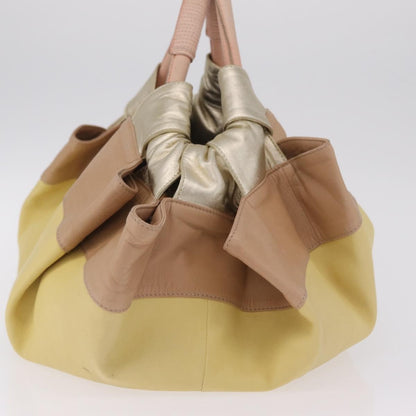 Loewe Anagram Logo Nappa Aire Hand Leather, Yellow, Leather, Handbag