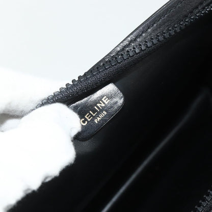 Celine Zip Clutch Leather, Black, Leather, Clutch