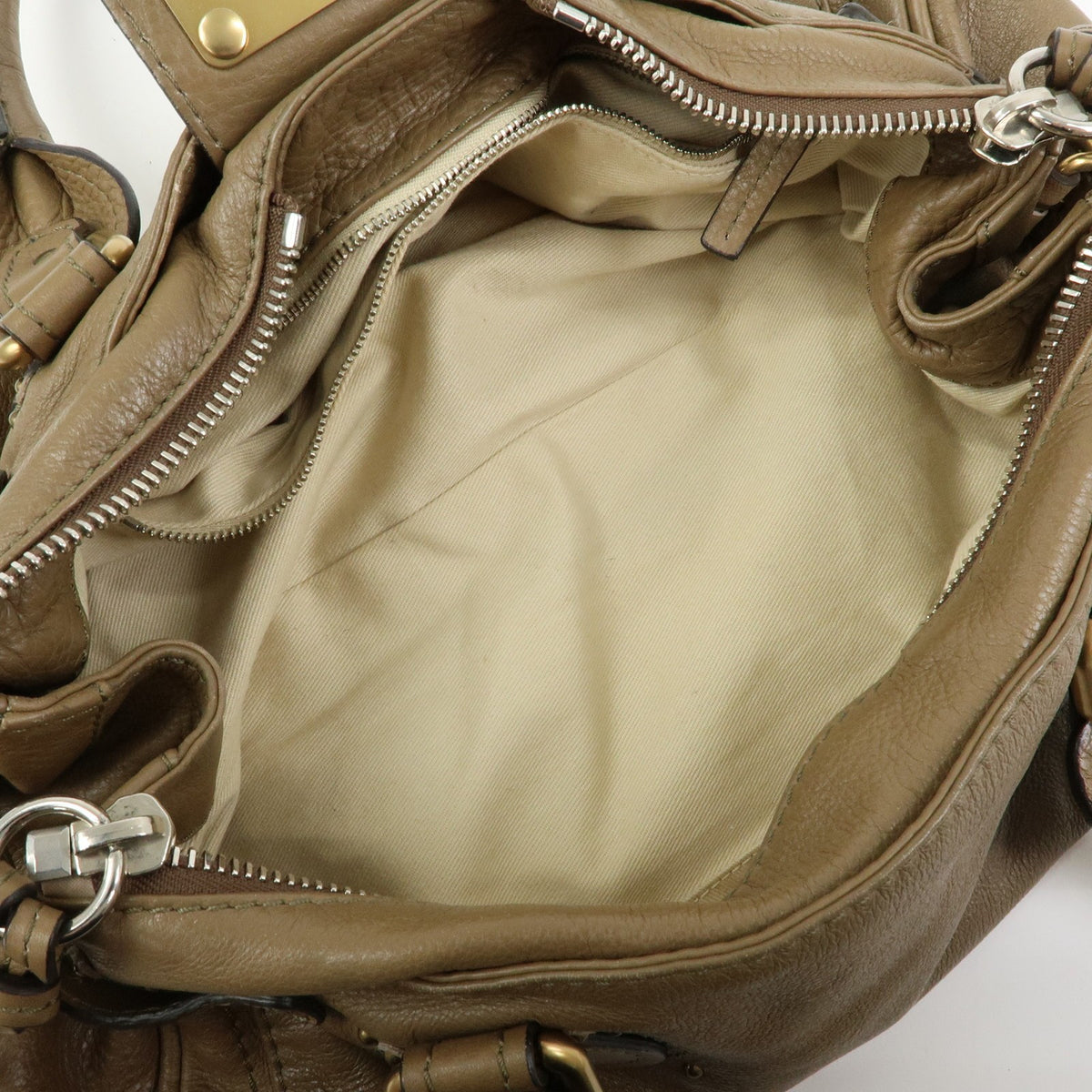 Chloe Paddington Leather, Brown, Leather, Tote Bag