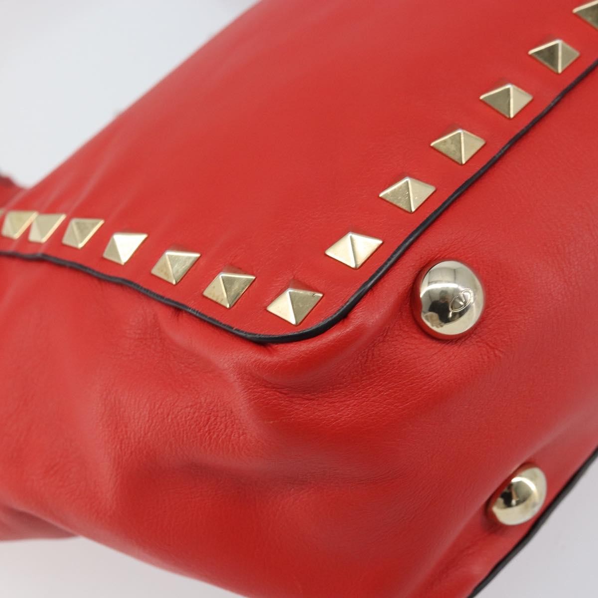 Valentino Garavani Rockstud Tote Soft Leather, Red, Leather, Tote Bag