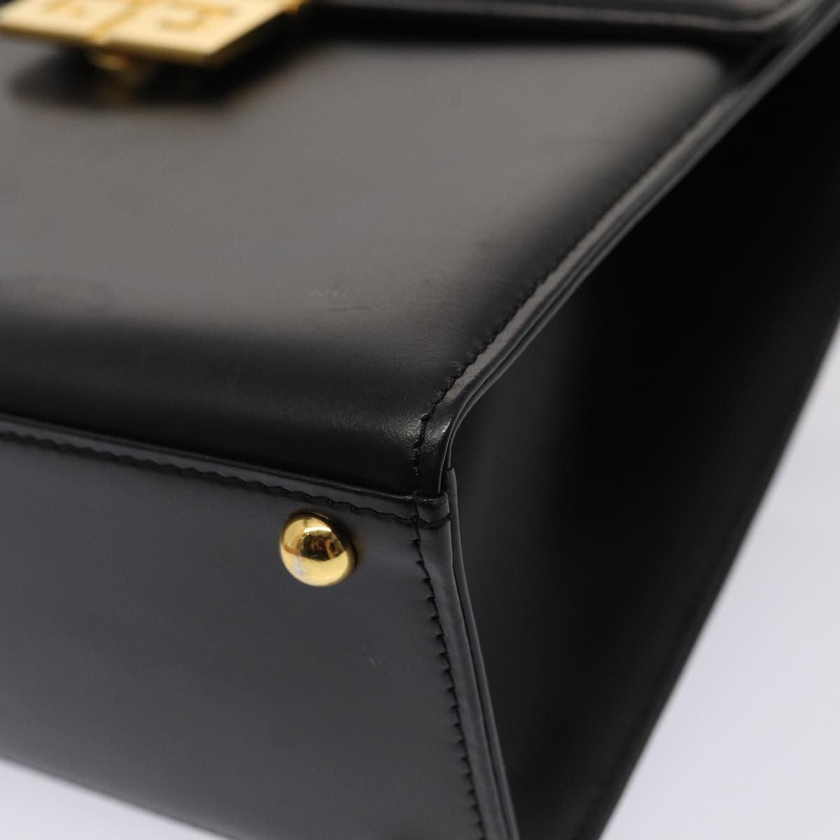 Givenchy Vintage 4G Leather, Black, Leather, Handbag