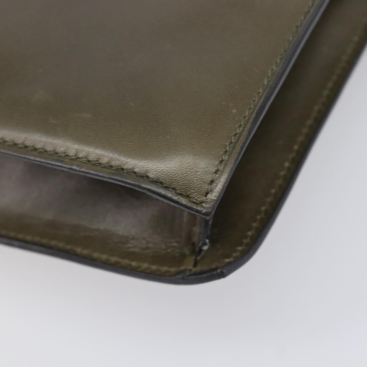 Celine Shoulder Leather, Khaki, Leather, Shoulder Bag