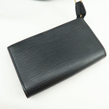 Louis Vuitton Petit Bucket Epi Leather, Black, Leather, Handbag