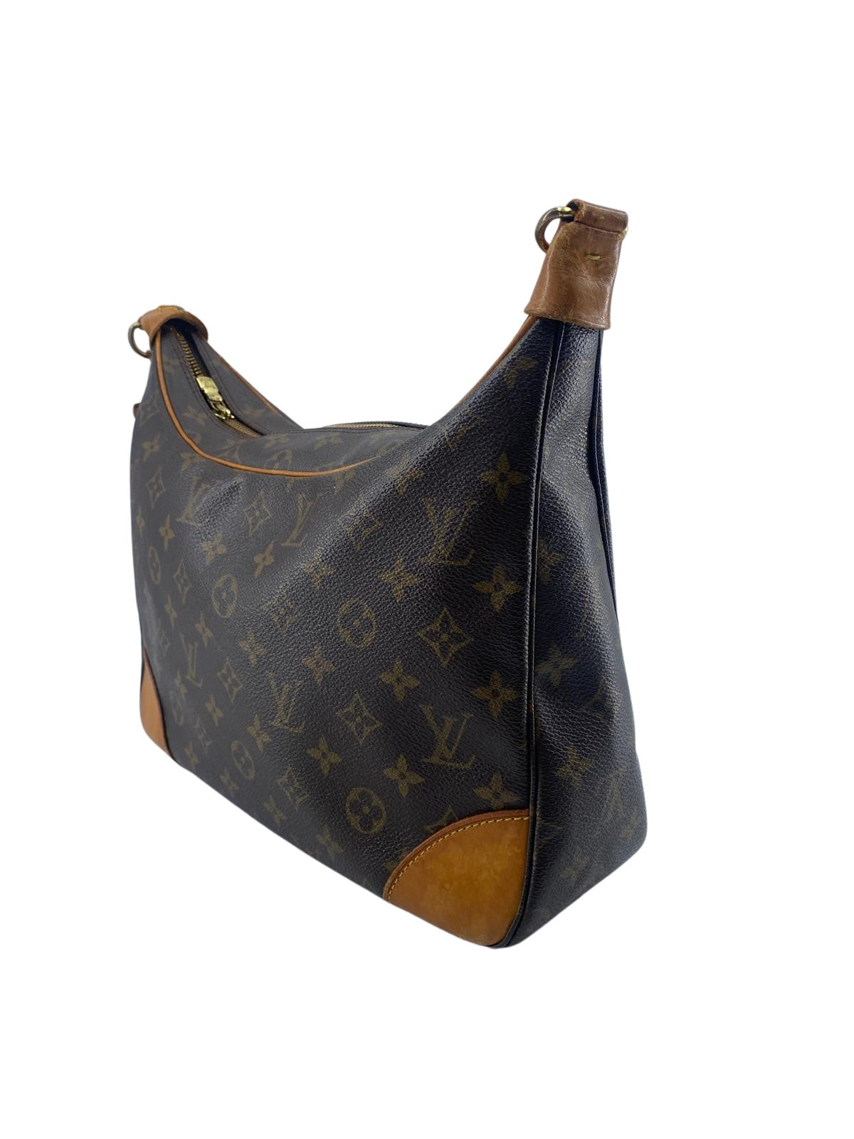 Louis Vuitton Boulogne, Brown, Leather, shoulder