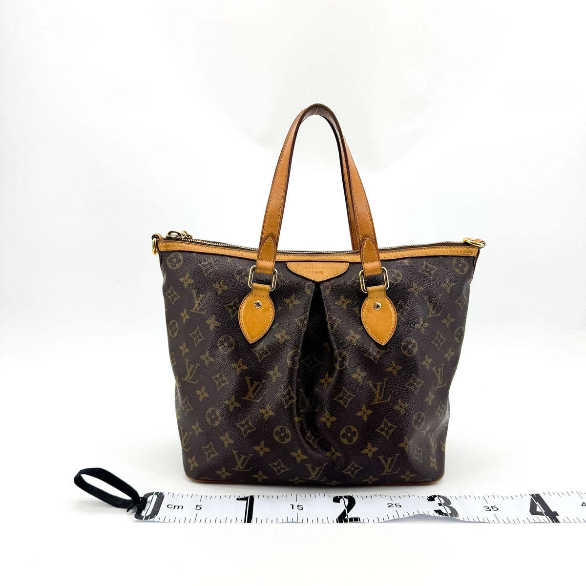 Louis Vuitton Palermo Monogram Canvas, Brown, Canvas, Handbag